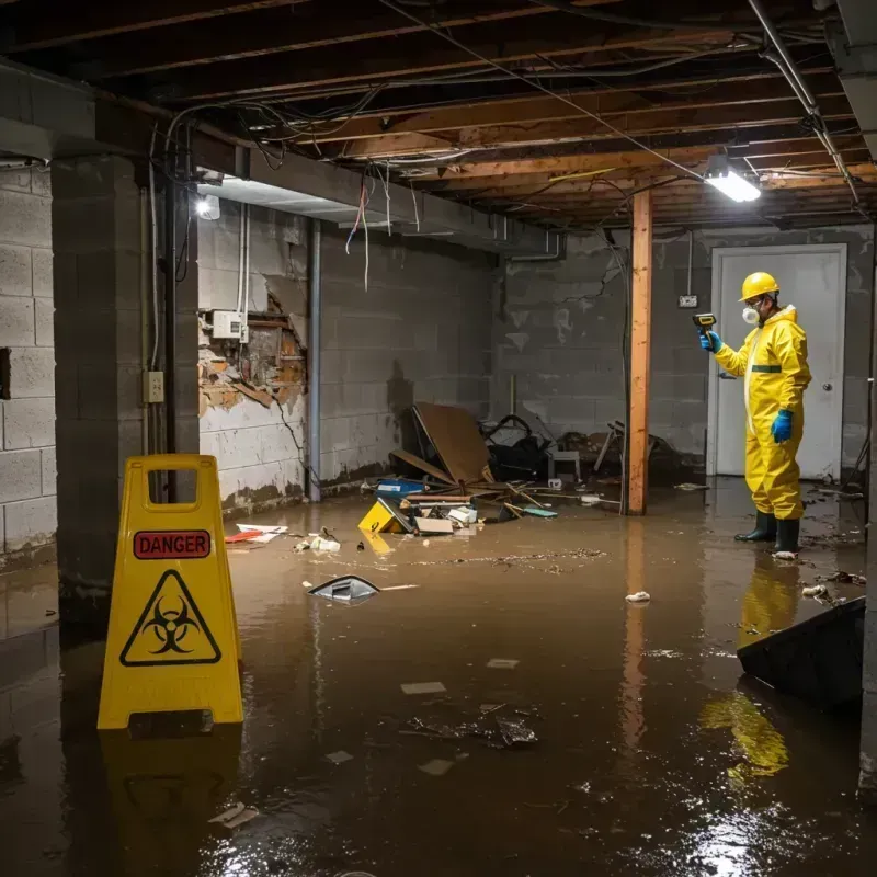 Flooded Basement Electrical Hazard in Mansfield, OH Property